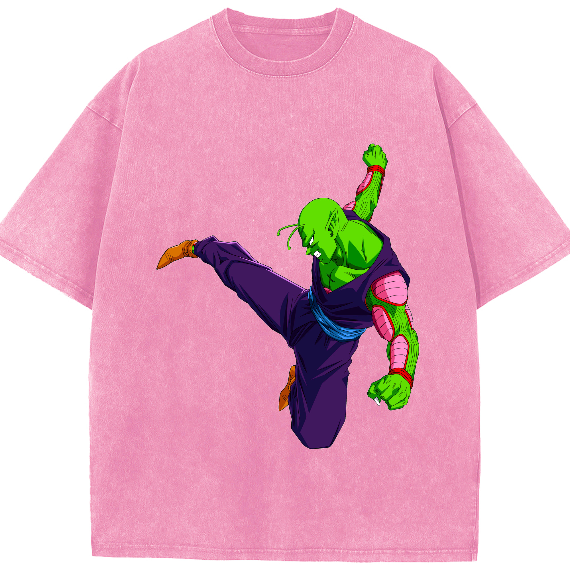 （画像用） ドラゴンボール ピッコロ DRAGON BALL Piccolo 綿100% ヴィンテージ風 半袖Tシャツ（フロントプリント）